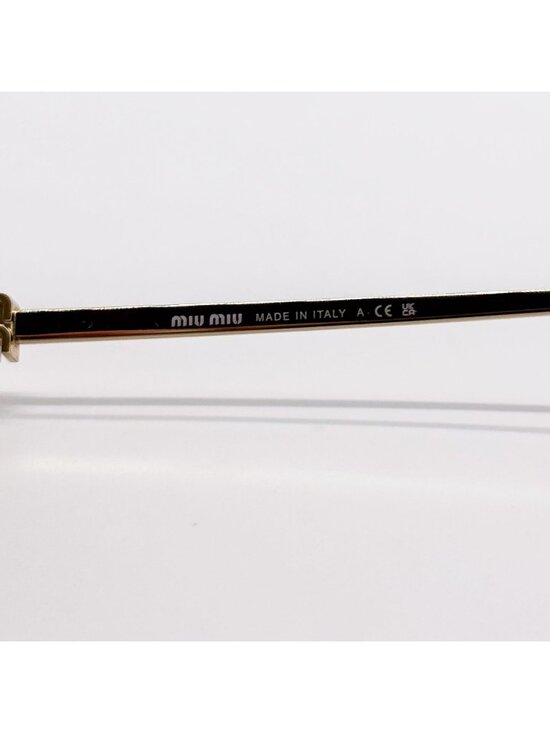 NEW MIU MIU SUNGLASSES MU56ZS 5AK04M WOMEN GOLD/GREEN MU 56ZS, SMU 56Z EYEWEAR main image 4